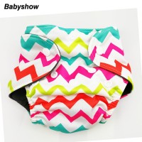 Newborn 0-6 Moths Single Row Snaps Pocket Cloth Diaper Printing Polyesert Inner Double Gussets Bamboo Charcoal Washable Nappy