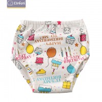 Elinfant 1pcs 6 layers waterproof reusable washable 100% cotton with TPU training pants/diaper