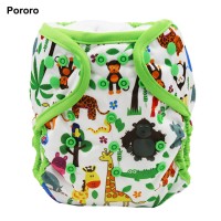 Pororo reusable cloth diaper waterproof pul fabric baby diapers ruffle diaper cover