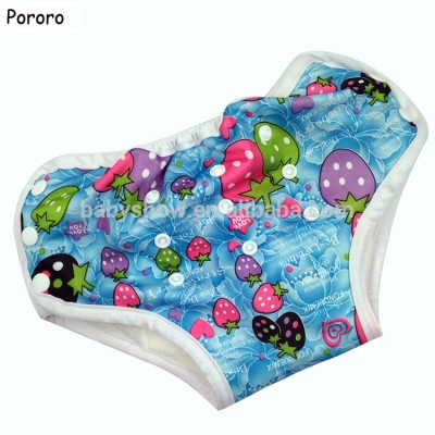 potty training pant waterproof PUL bamboo inner with 2layers microfiber insert sewn;baby cloth diaper nappy for infant diapers